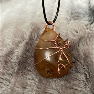 Agate stone Necklace Stone of strength and courage